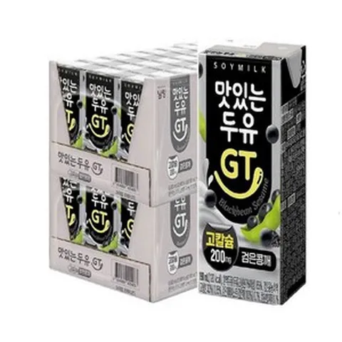 남양 맛있는 두유 GT 고칼슘 검은콩깨 190ml x48, 48개