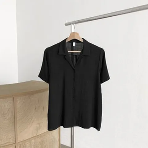 유라타임 베른 린넨 반팔 셔츠 블라우스
