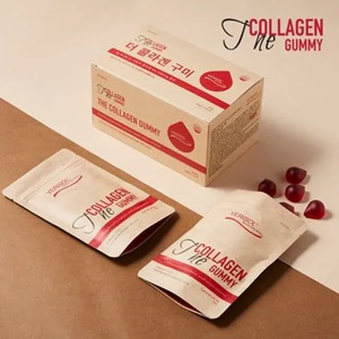 베리솔 더콜라겐 구미 젤리 먹는 독일 비오틴 엘라스틴 저분자 콜라겐 펩타이드 효능 4박스, 504g, 4개