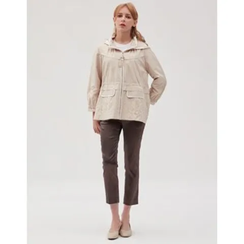 손정완 꽃 자수 셔링 점퍼(ZDJ3333011)