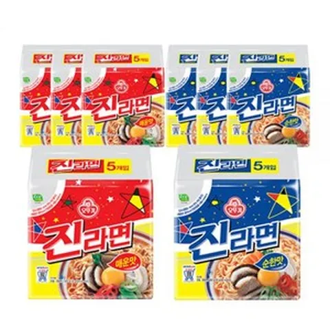 [4+4] 오뚜기 진라면 매운맛 120g 20개+순한맛 20개 외 7종, 김치라면 (145gX5) 4개 _참깨라면(115gX4)