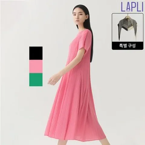 [방송중 스카프] 라플리 멜로우 플리츠 원피스 런칭 가 109 000원
