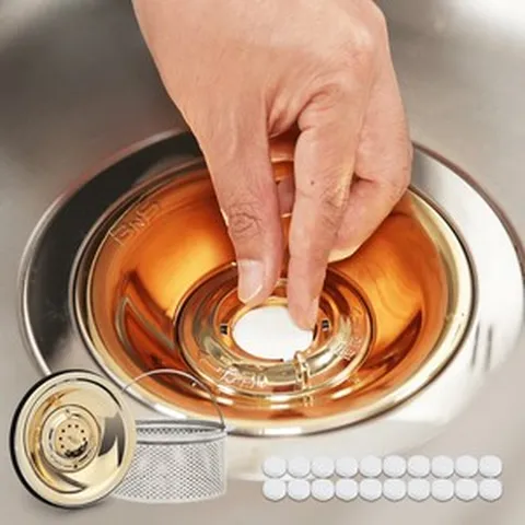 BNS 싱크싹싹 다막아 싱크트랩 벌레 하수구 냄새차단 악취제거 세척크리너, 1개, 골드+실버