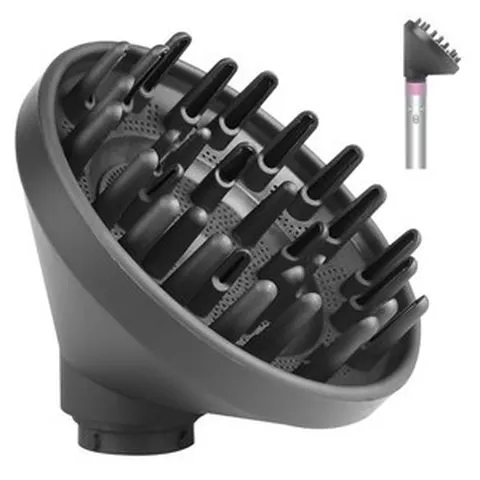 다이슨 에어랩 스타일러를 헤어 드라이어 디퓨저 부착용 컬링 아이언용 노즐 업그레이드 973365 01 그레이, Grey