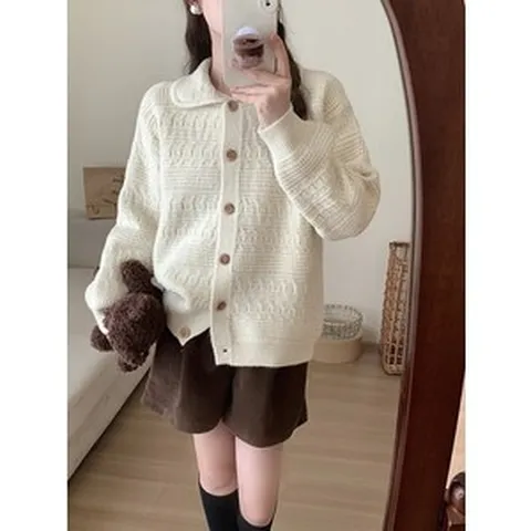 초봄 여자 간절기 니트가디건 스웨터 루즈핏 가을 오피스 이너 캐주얼 데일리 라레브 유라고 그린비터 키스해링