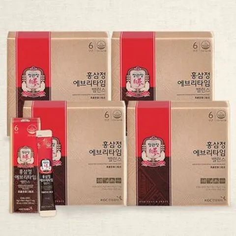 정관장선물세트 홍삼정 에브리타임밸런스 홍삼스틱 명절선물 30포 4박스, 단품, 단품
