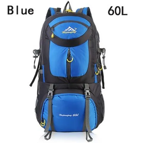 40L 50L 60L 야외 방수 가방 배낭 남성 등산 스포츠 하이킹 여성 캠핑 여행 가방, Blue 60L|50 - 70L|CHINA