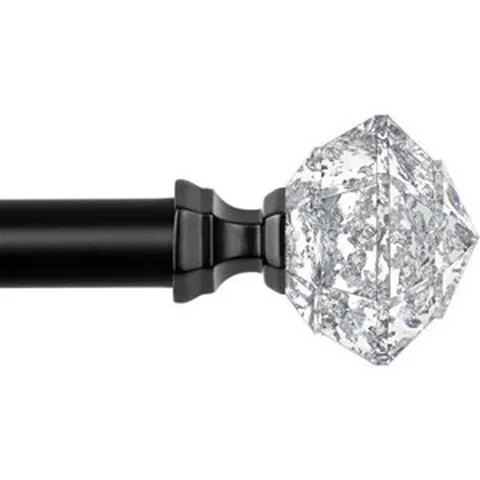 TONIAL 얼음 스크류 실리만 스크류모양 뚜껑포함 Windows용 토니얼 커튼봉 4884인치47피트 텔레스코프 스플라이싱 3 4 싱글봉 3286인치2.67.2피트 장식용 드레, Black( with foil), 32-86"