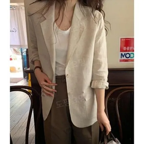 원더풀월드 6회 김남주 자켓 아이보리 린넨 스타일 옷 패션 캐주얼룩