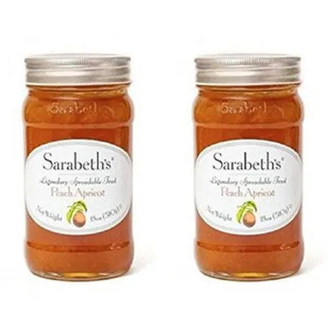 사라베스 복숭아 살구 잼 18oz(510g) 2팩 Sarabeth's Peach-Apricot Spreadable Fruit, 1개, 510g