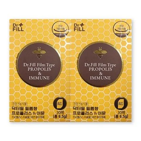 닥터필 필름형 프로폴리스이뮨 228mg X 30매 2박스 522667, 닥터필 필름형 프로폴리스이뮨 228mg X 30매 2박, 2개