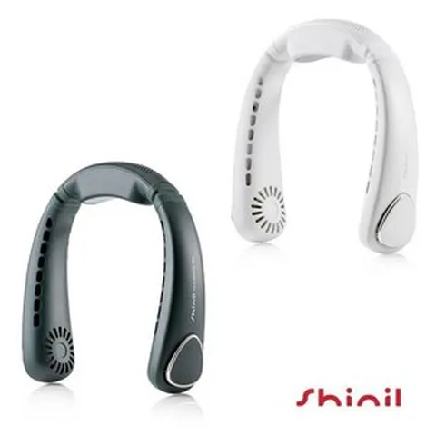 신일 아이스 넥밴드 선풍기 BLDC모터 3단계조절, 화이트