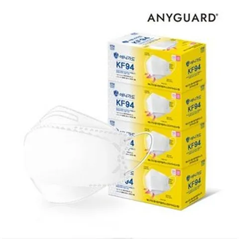 [애니가드] KF94 고리형 황사 방역용마스크 소형 100매, 화이트, 1세트