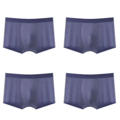남성 모달 드로즈 쿨 메쉬 팬티 4P 세트 통기성 시원한 여름팬티 사각팬티 기능성 부드러운 소프트 아이스실크