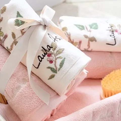 로라애슐리 헤리티지 60수 더블세트 블러쉬핑크12장+엘더우드4장+핸드타올2장(총18장) 수건 타올, 1개