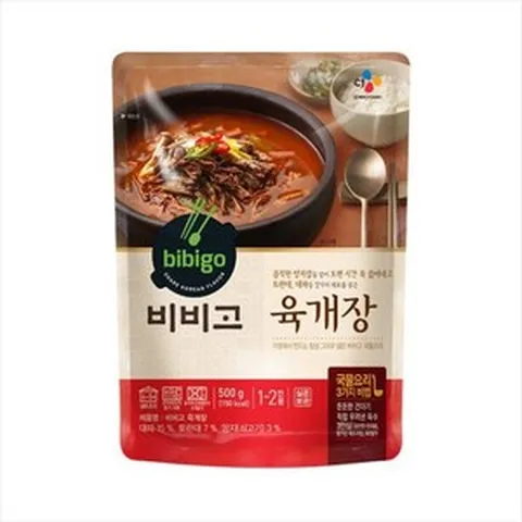 CJ 비비고 육개장 500g 즉석국 탕 찌개 간편요리 조리식품 코스트코 혼밥 레토르트 육계장, 8개