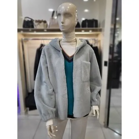 블루페페 후드 페이크 밍크 점퍼 P214PSJ481