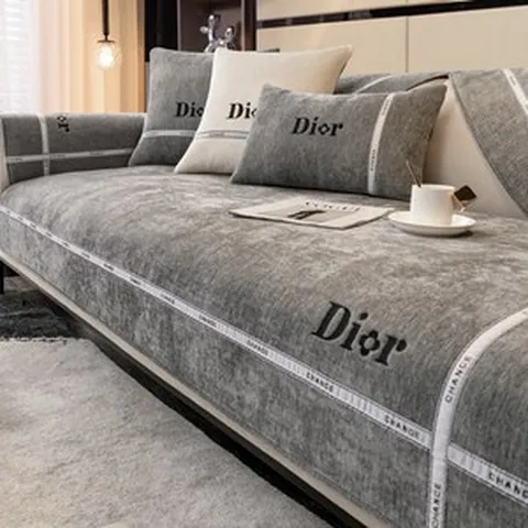 밀크더블 쇼파 매트 겨울용 융털 도톰 미끄럼 방지 시트 가벼운 럭셔리 가죽 소파 커버 커버