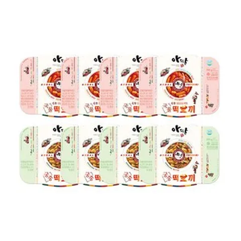 (m)아딸 떡볶이 2종 8팩 (순창발효토마토고추장 국물4팩 + 궁중 4팩)