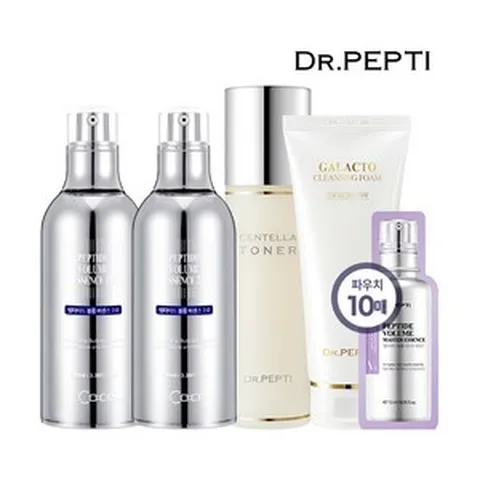[제이앤코슈] 닥터펩티 볼륨에센스2.0x2개+센텔라토너+갈락토클렌징폼+에센스파우치10매, 1개
