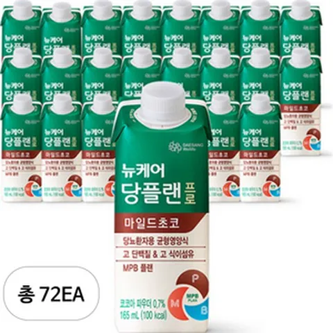 뉴케어 당플랜 프로 마일드초코, 165ml, 72개