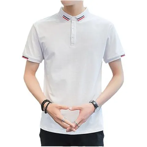 남성 더엣지니트 캐주얼 베이직 반팔티