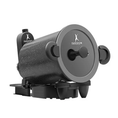 가정용 캠핑용 삼겹살 통돌이 오븐 자동 회전 고기 구이 볶음기 기계, 검은 색, 1개