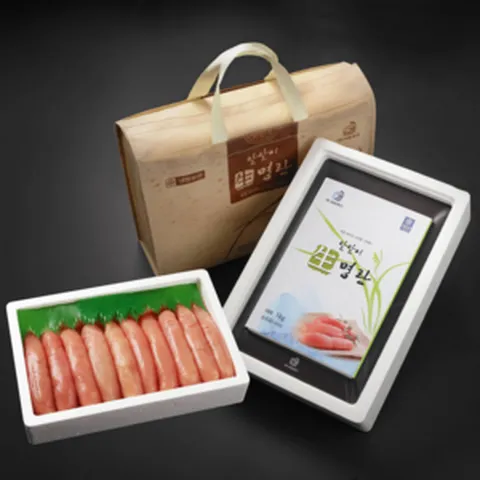 [마린푸드 명란젓] 최상급 백명란 - 화이트 1호 [선물포장], 1개, 1kg