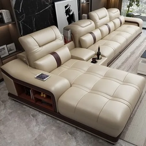 통가죽소파 홈쇼핑쇼파 코너형쇼파 스윙쇼파 넓은쇼파 명품쇼파 통가죽쇼파 가죽 소파 헤드, 【일반판】3명, 콤비네이션