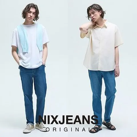 닉스 NIX 25SS 최신상 남성 테이퍼드핏 마 블렌디드 썸머 데님 2종 세트 767029