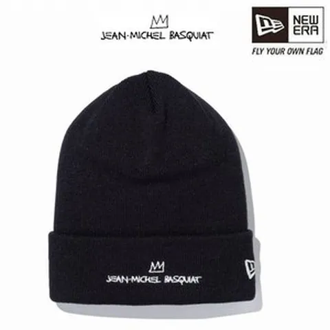 뉴 에라 NEW ERA 베이직 커프니트 JEAN MICHEL BASQUIAT 쟌 미셸 바스키아 브라운 모델 재고 한계 132532