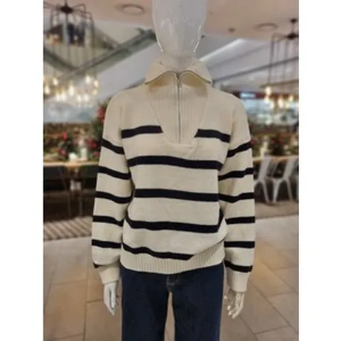 에이비에프지 루즈핏 하이넥 집업 니트 ADX1QW35B-ELS