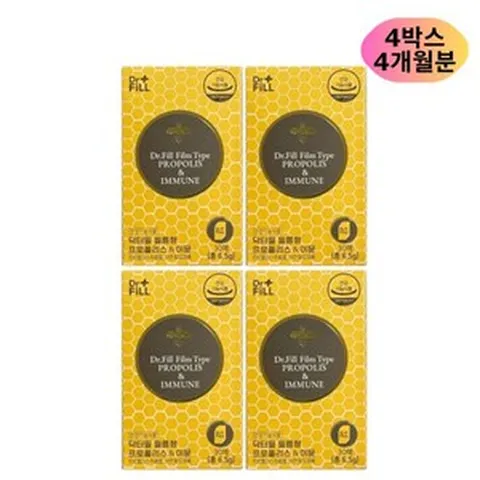 건강플러스 닥터필 필름형 프로폴리스이뮨 30개입 4박스(4823620), 건강플러스 닥터필 필름형 프로폴리스이뮨 30개입 4박스