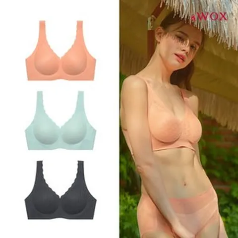 [왁스] [정상가 104 000원]&WOX 꿈의브라 패턴 레이스 프리컷 브라 3종