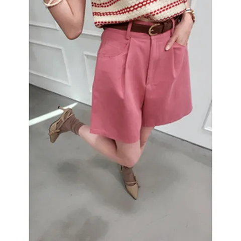 [당일/고퀄/M~L] 여름 4부 버뮤다팬츠 면반바지 원핀턱 데일리 코튼 와이드팬츠