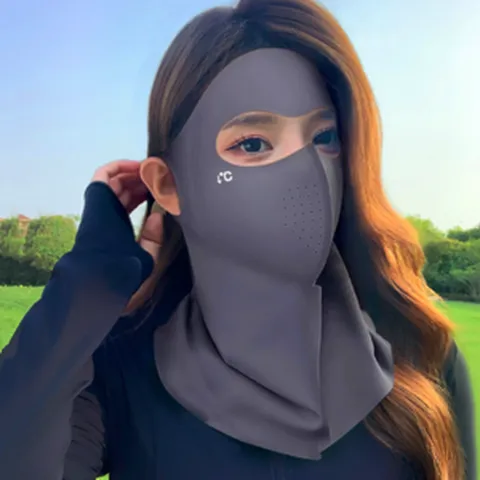 1+1 프라임 햇빛 자외선 완벽차단 올페이스 쿨링마스크 여성 스포츠 페이스마스크 나들이 마스크, 1개, 진그레이 2P