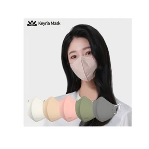 [키리아] KF94 새부리형 컬러 마스크 200매, 사이즈:대형 / 색상:혼합 5종, 상세 설명 참조