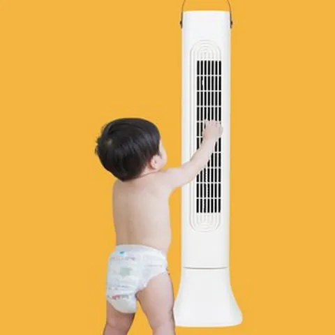 손가락보호 원스 날개없는 타워형 타워팬 선풍기, 1개
