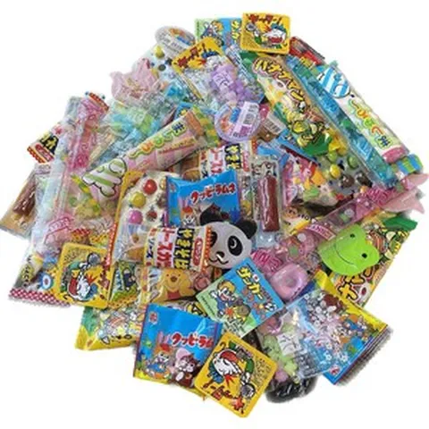 [일본과자세트] 12종의 막과자 총 60종 세트 막과자 과자 모둠 세트 대량 구매 성인 구매 선심성 어린이회 생일 간식 우편함 투함, 1개