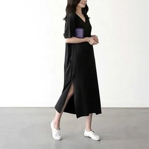 라운지 라운지웨어원피스 룩 반팔 빅사이즈여자잠옷 썸머 여름 40대홈웨어쇼핑몰 데일리