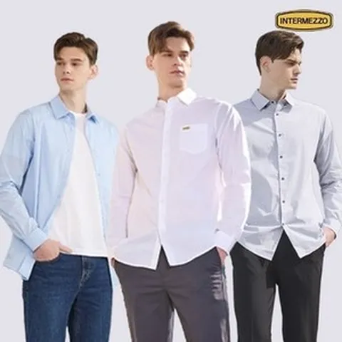 인터메조 남성 베이직 셔츠 3컬러 택1 236211