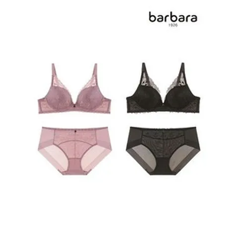 비비안 바바라 프리미엄 레이스 노와이어 브라팬티 여성 속옷 세트 4종_P360021395 149524 {할인마감임박!!!}, 혼합/80C(95)