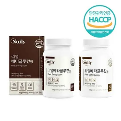 베타글루칸 정 국산 발효 베타글루칸 88% nk세포 3세대 베타글루칸 식약처 인증 해썹 버섯균사체 알약, 2개, 60정