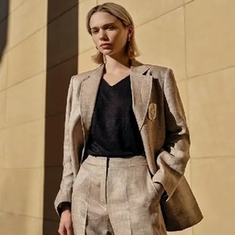 아쿠아스큐텀 프렌치 린넨 100 재킷 여성