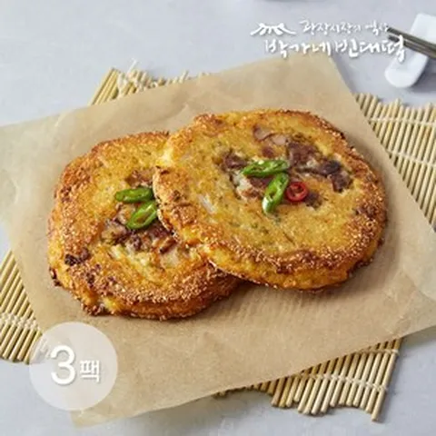 [박가네 빈대떡] 고기 빈대떡 390g x 3 (총 6장), 3개