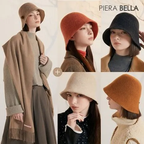 신세계라이브쇼핑 피에라벨라 호주산 양모 클로쉐 버킷햇 풀패키지총 6종 136967