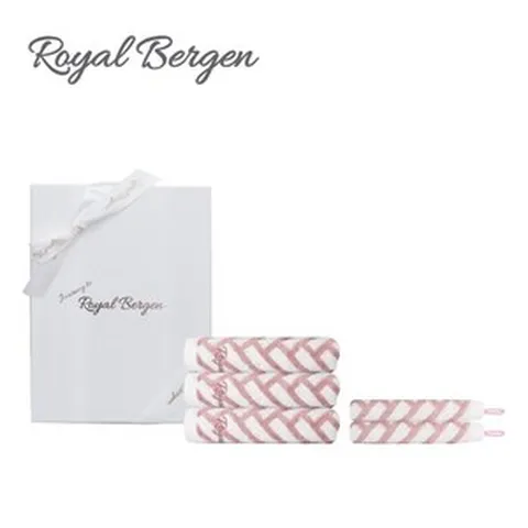 (etv)로얄베르겐 프리미엄 뱀부타올 헤링본 페이스3p+헤링본 핸드1p, 헤링본 핑크, 핑크