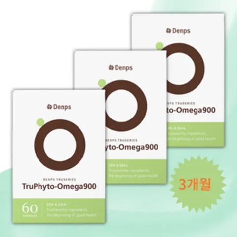 덴프스 트루식물성 오메가900 60캡슐 3박스(3개월) 투루식물성 오메가3, 상세페이지 참조, 3박스, 상세페이지 참조