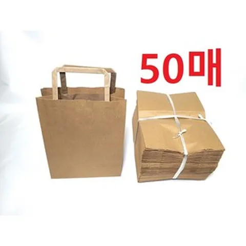 모아요플러스 종이쇼핑백 50매, 화이트쇼핑백