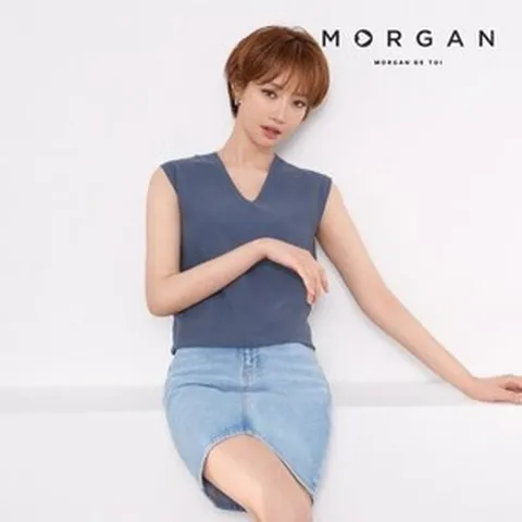 모르간 슬리브리스 브이넥 니트 1종 [런칭 가격 39 900원]